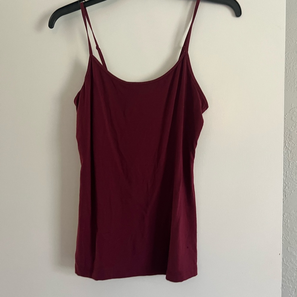 Time and Tru Dark Red Tank Top